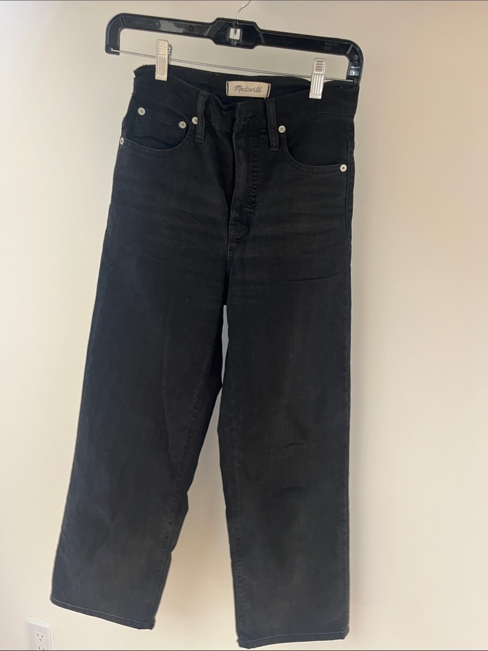 Madewell Men's Relaxed Black Straight Jeans